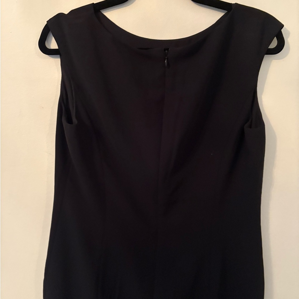 Lauren Ralph Lauren Classic Black Dress with Flounce Hemline -Zip Back Sz 10 - Picture 9 of 10